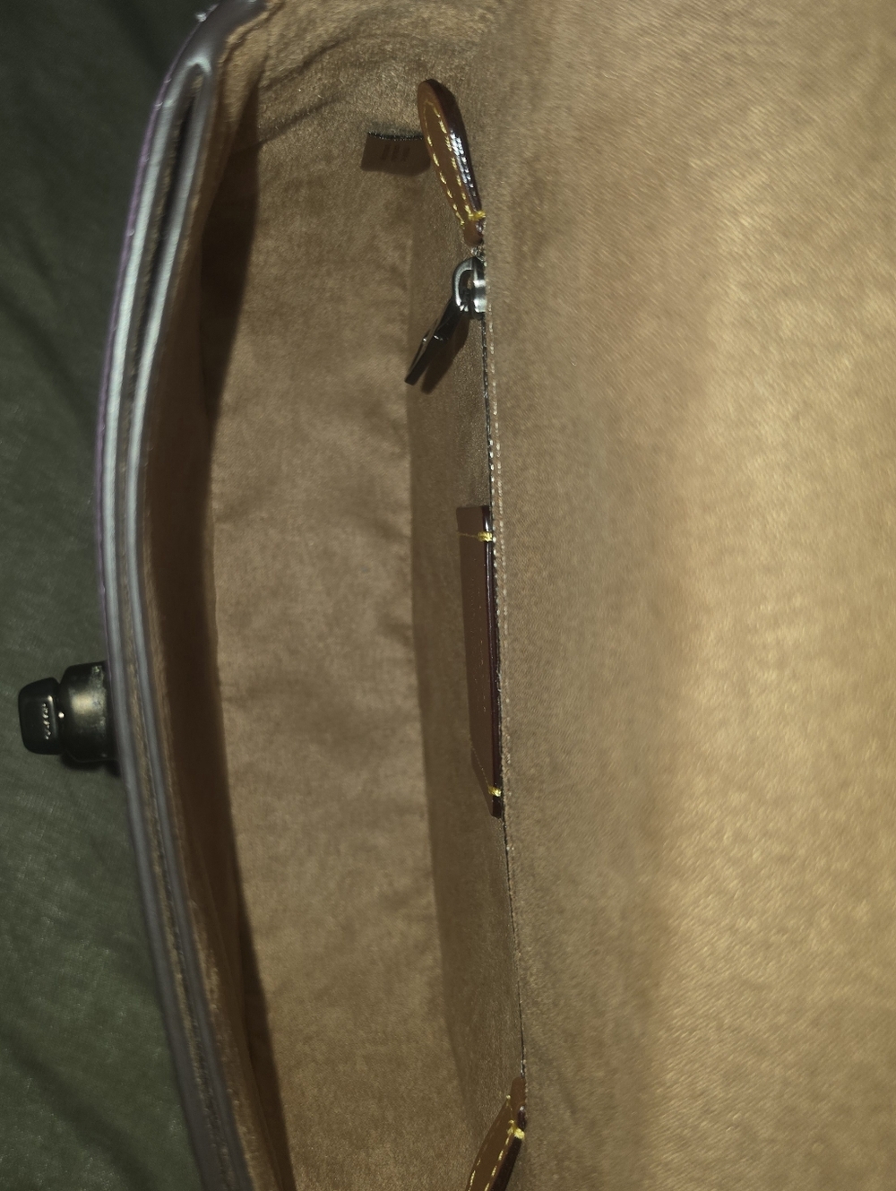 Lavender Coach Willow Pebbled Leather Crossbody Bag - Picture 7 of 8